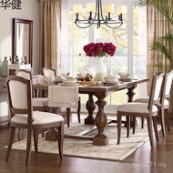 Living Room Style Large Script Table Dining Chair Dining Table American Style Medieval Household Pho