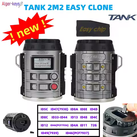 Alger-key 2M2 TANK Easy Clone Super Transponder can Clone ID46 ID4D ID8A ID47 ID5C ID8E TANK 2 PRO