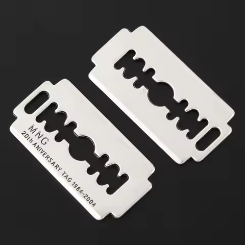 10pcs Silver Color 19x37mm Razor Blade Charms Tool Pendant Fit DIY Jewelry Making Handcrafted Access