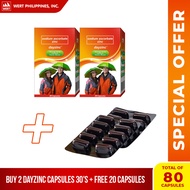 Buy 2 boxes Dayzinc Capsule (1 box=30 caps) + 20 Capsules FREE!