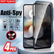 ​4Pcs For Motorola Moto G56 Privacy Tempered Glass MotoG56 G 56 56G 5G Anti-peep Screen Protector Bl
