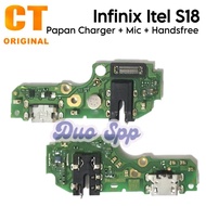 PCB Connector Board Mic Charger + handsfree INFINIX ITEL S18 - Flexible Flexible Flexible Connector 