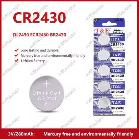 2-50PCS CR2430 3V Lithium Battery CR 2430 DL2430 BR2430 280mAh Button Coin Battery for Key Fob Watch