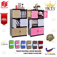 TKTT 3 Tier DIY Storage Cabinet Plastic Chest Drawer / Almari Plastik Serbaguna