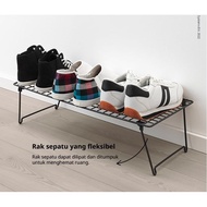 Black Foldable Shoe Rack 58x27 cm GREJIG
