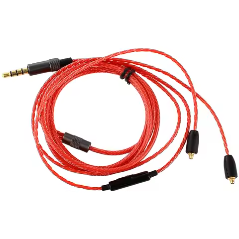 MMCX Headphone Cable With Microphone For Shure SE215 535 425 846 And XBA-Z5 UE900 1.2M Oxygen Free C