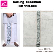 Sarung Rabbani Palestine. Sulaiman J2 putih 100