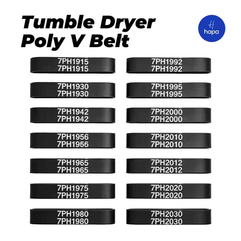 Tumble Dryer Poly V Belt 7PH1915 1930 1942 1956 1965 1975 1980 1992 1995 2000 2010 2012 2020 2030 H7