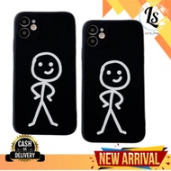 HITAM Case Redmi A1 A1 Plus 10 5G Redmi Note 9 Note 9 Pro Note 10 Note 10S Note 10 Pro Note 11 Note 11S Note 11 Pro 4G 5G Casing Stick Couple Estetic - Black