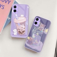 HP [U96] Lilac Glass Softcase Oppo A96 A76 - Mirror Softcase Oppo A96 Oppo A76 - Glass Softcase Oppo