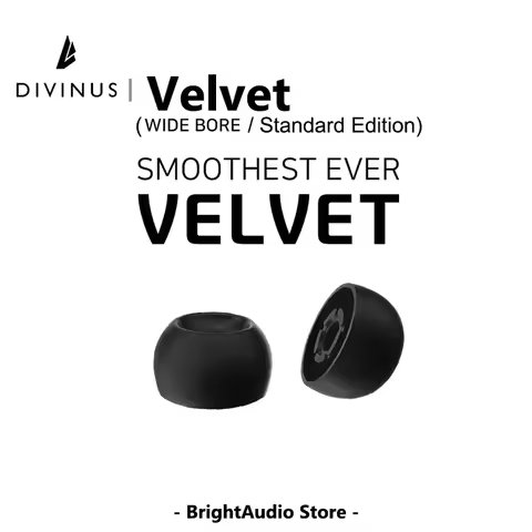 DIVINUS Velvet Wide Bore Silicone Eartips For 4-6mm Nozzle Eerphone Soft Deeply Ear Tips for FiiO / 