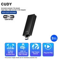 CUDY WU5400 AX5400 TRI-BAND High-Gain USB 3.0 Wi-Fi 6E Adapter