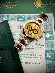🌈🌈新返貨啦🌈🌈Vintage Rolex Daytona 16523 💛💛原裝金T SM T面 原裝Rolex78393金鋼帶 💛連出世紙📑🖤1508C（廣華街店）