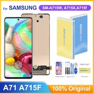 Super AMOLED A71 Display Screen with Fingerprint, for Samsung Galaxy A71 A715 A715F LCD Display Touc