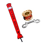LazaraLife high visibility Surface MARKER buoy SMB Tubeพร้อมDIVE Reelสำหรับการดำน้ำ