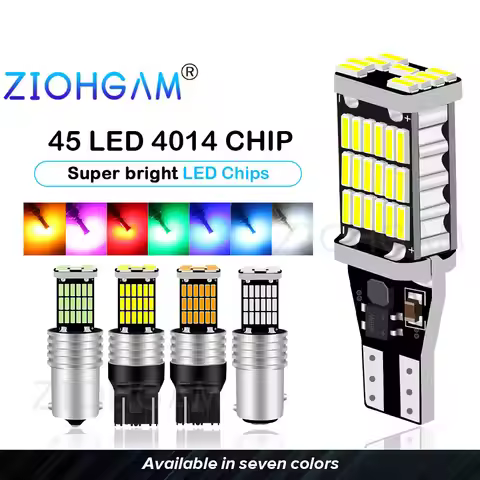 T15 Led Bulb ZIOHGAM 2PCS P21W T15 Led Bulb 7440 7443 1156 1157 T20 W16W BA15S BAY15D W21W R5W R10W 