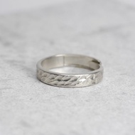 波光 - 開口戒可調節尺寸 925純銀手工戒指 刻字情侶對戒