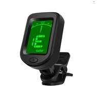 T-02 Guitar Tuner Clip-on Chromatic Digital Tuner LCD Display Mini Size Tuner for Acoustic Guitar Ukulele Violin