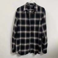 เสื้อเชิ้ตลายสก๊อต AMIRI สีดำและสีขาว ชายกระโปรง High Street Trend Dark Breeze