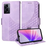 XICCI Flip Case for OPPO A57 4G/A57S/A57E 4G/A77 4G/A77S 4G/Realme Narzo 50 5G Phone Case Embossed D