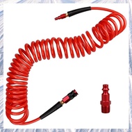 (AXKN) 1/4in X 25ft Air Hose with Bend Restrictors Compressor Hose with 1/4in Industrial Universal Q