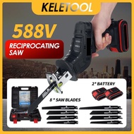 Cordless Reciprocating Saw Wood Metal Cutting Jig Saw with 8PC Blades Household portable felling saw