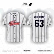 Full Print Baseball Jersey Costume Name/ Number Logo - Vomo Industry BSB001