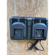 *GENUINE Product*. AMAXTOOLS dual charger.model:AS4.5SM-DOUBLE. Universal battery. Charging current 