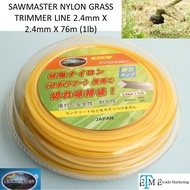 SAWMASTER NYLON GRASS TRIMMER LINE/TALI MESIN RUMPUT 2.4mm X 2.4mm X 76m (1lb)