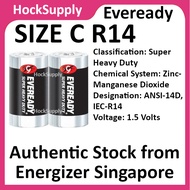 Eveready C Size Super Heavy Duty Battery 1.5V, R14 (2pcs/pack)