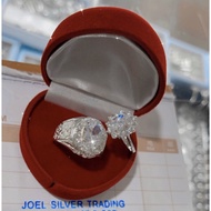 Cincin couple batu cystal putih