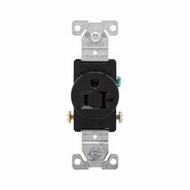 美國EATON/COOPER 1877BK  20A 125V (110V通用) 商業級 黑色 單聯單孔 插座 