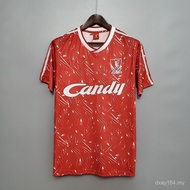 LWP 89-91 Football Home Away Retro Soccer Jersey 1989 Liv-erpool Home Vintage Jersi Short Sleeve Jer