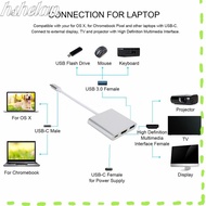 HSHELAA 3 in 1 Type-C Hub, TypeC to HD Compatible USB PD USD3.0 & PD 100W TypeC Docking Station, Plu