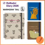 Delfonics 2026 Planner Rollbahn Diary WARMGRAY TAIL L Monthly Scheduler