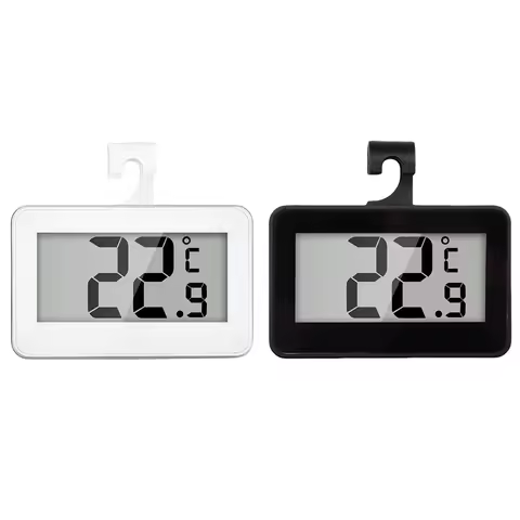 Digital LCD Fridge Thermometer Digital Refrigerator/Freezer Thermometer Hanging Hook Thermograph Met