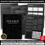 Digital Dark Budget Planner - Finance Tracker, Digital Budget Planner, Undated Budget Planner, GoodN