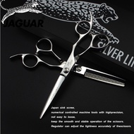 ุ6" jaguar Mercury silver line scissors professional hair cutting กรรไกรตัดผมจากัวร์6นิ้ว1คู่ ได้ตัดและซอย น้ำมัน ผ้าเช็ด เหร็ญปรับ