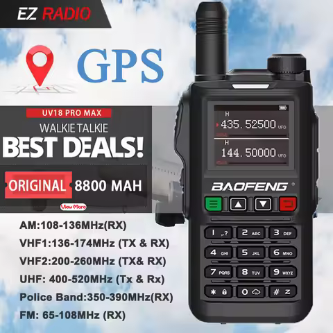 Baofeng UV18 Pro Max GPS 10W AM FM Six-Band UV18 i UV18H UV-G28 Pro Walkie Talkie VHF UHF Two Way Ra