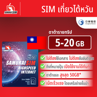 Samurai SIM ซิมไต้หวัน อินเตอร์เน็ตรายทริป 5-20GB/TRIP 10 วัน