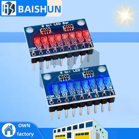 3-24V 8 Bit Blue/Red Common anode/cathode LED indicator Module Breadboard starter kit Board for MCU 