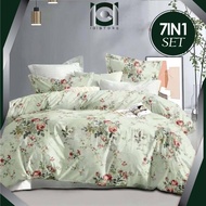 CADAR 5D (7IN1) WITH COMFORTER SELIMUT 100% COTTON 1200TC BEDSHEET SET QUEEN/KING READY STOCK IN MAL