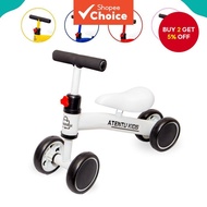 4-Wheel Balance Bike For 1-3 Year Olds, Silent Ride Toddler Training Bike With Adjustable, Birthday 