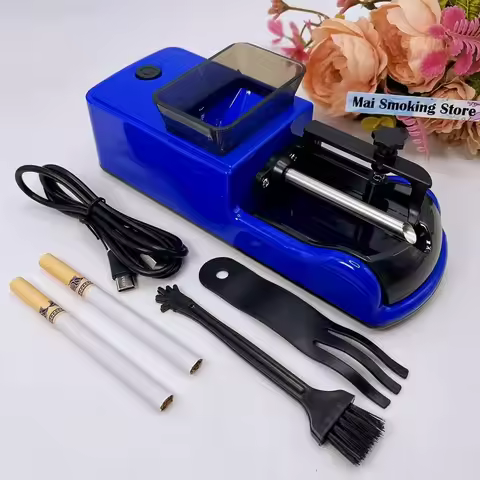 6.5/8mm Electric Cigarette Rolling Machine Raw Grass Cigarette Device Automatic Injector Tobacco Mak
