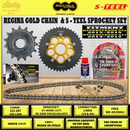 REGINA CHAIN + S-TEEL SPROCKET KIT DUCATI HYPERSTRADA 820 / 821 (2013–2017)|525 ZRT / ZRA|108L|15T /