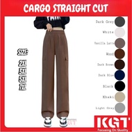 KGT CARGO Bamboo Slack Cargo Pinggang Getah 230GSM 4 POCKETS Ladies Cargo Pants Seluar Cargo 1988