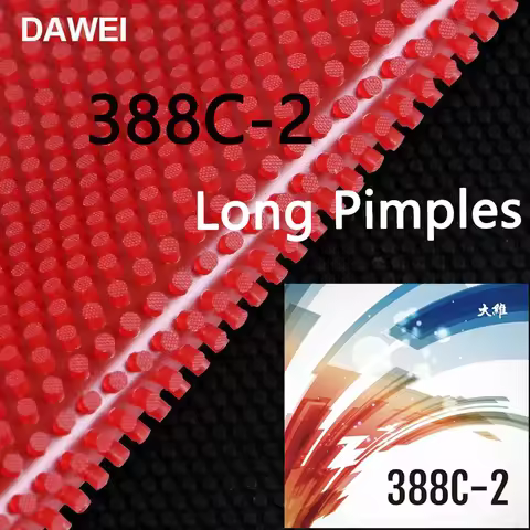 Dawei 388C-2 Table Tennis Rubber Sheet Raw Rubber Pimple Out Special Offensive Soft for Table Tennis
