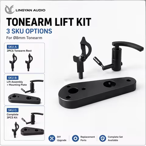 8mm Tonearm Rest Lift Kit for Technics SL-1200 SL-1210 Style Pioneer PLX-1000 Reloop RP-7000 Turntab