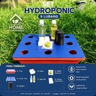 (9 POKOK) SET PEMULA TANAMAN HYDROPONIC 9 LUBANG (LENGKAP BAJA AB)