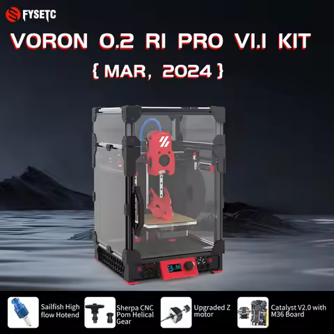 FYSETC Voron 0.2 R1 V1.1 Pro Corexy 3d Printer Upgraded Kit with Catalyst Kit V2.0 and M36 Motherboa